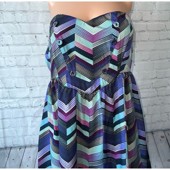 Billabong Green, Blue & Purple Sleeveless dress size M - Picture 2 of 14